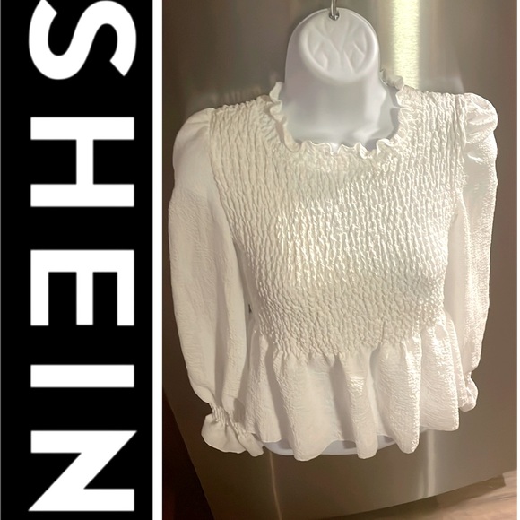 SHEIN Tops - ☘️SALE☘️ White Puffy Shirt